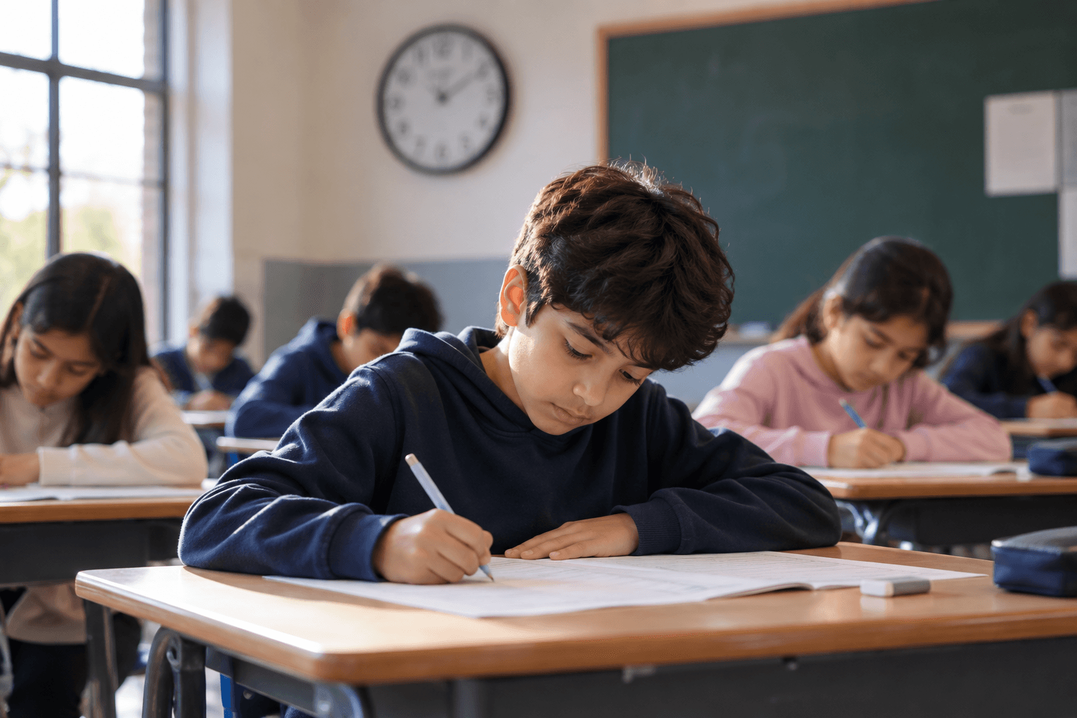 How Fast Should an 11-Year-Old Write in Timed Exams? A Realistic Benchmark