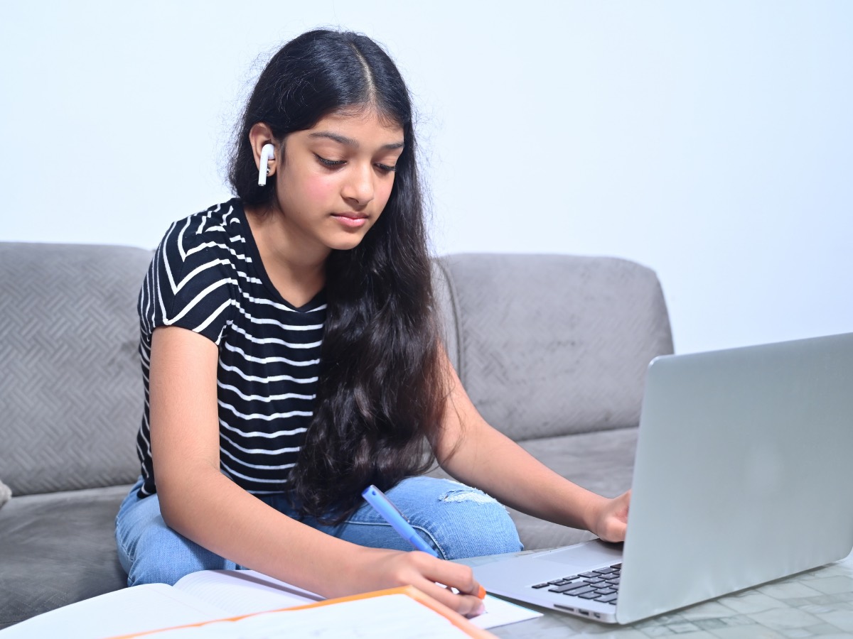 Student working through a Digital SAT practice set with a tutor on screen